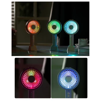 

Creative handheld desk lamp fan mini portable usb rechargeable handheld fan mobile phone stand desktop gift fan desk mute fan