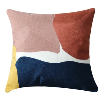 

Handmade Cushion Cover Geometric Abstract Colorful Pillowcase Square Pillow Cover 45x45cm Home Decoration Sofa Throw Pillows