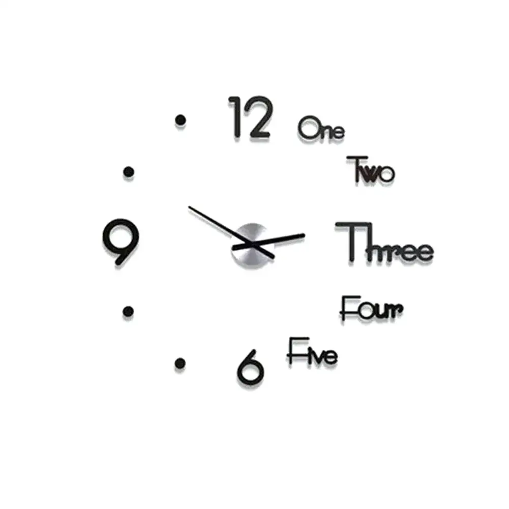 Diy большие настенные часы современный дизайн 3D настенные наклейки часы бесшумные домашний декор для гостиной Акриловые кварцевые часы