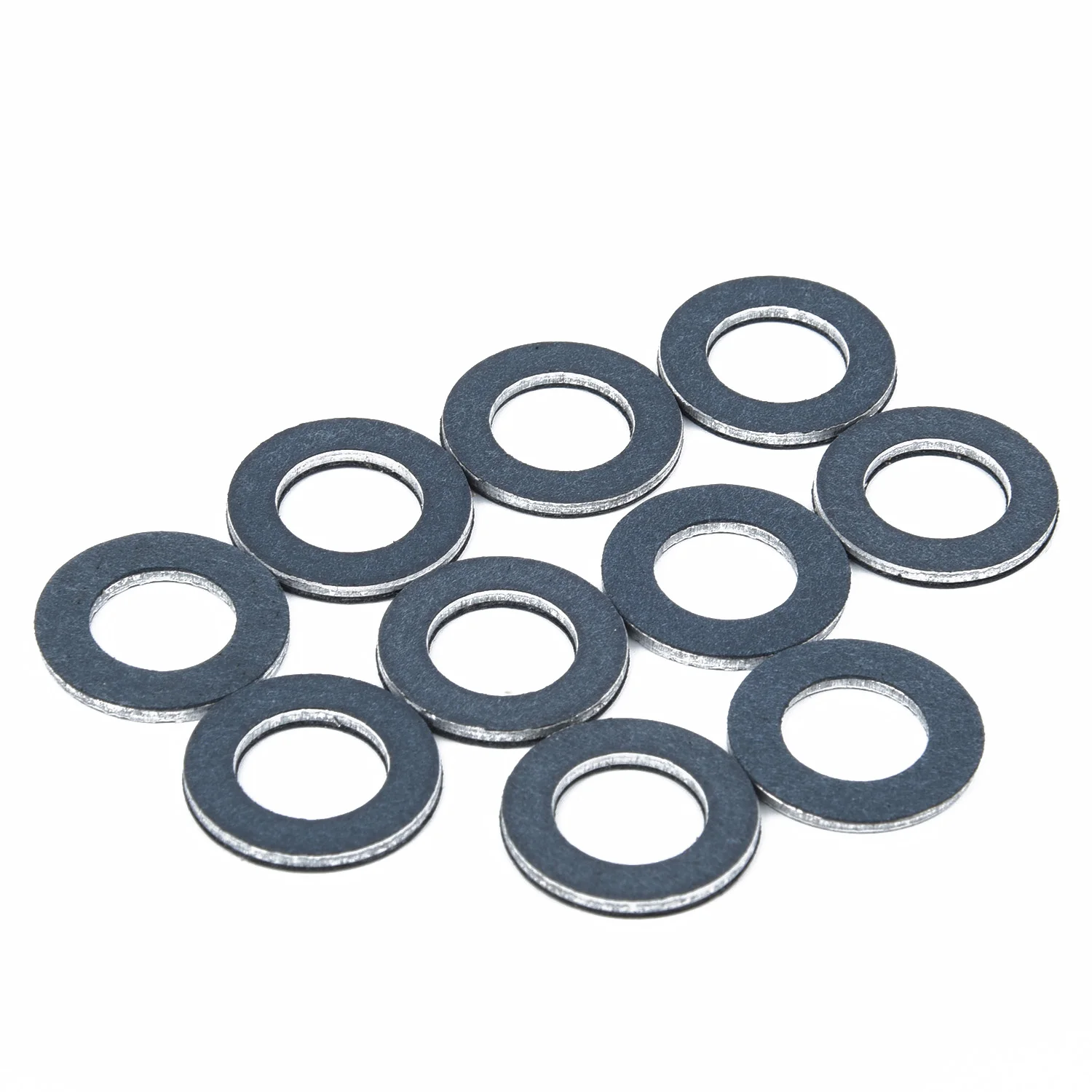 10pcs Car Engine Oil Drain Plug Seal Washer Gasket Rings Tool Fits For TOYOTA
