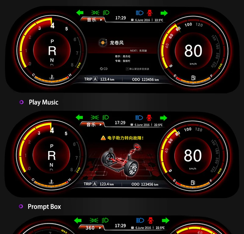 Liandlee Instrument Panel Replacement Dashboard Entertainment Android System for Toyota Land Cruiser 200 J200 LC200 Roraima 2016~2019