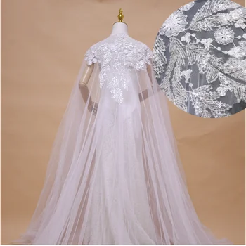 

TOPQUEEN Bridal Shawl Wedding Dress Large Shawl High Neck Elegant Shawl With Lace Embroidery Dinner Party Formal Lady Cloak G25