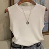 Knitted Vests Women Top O-neck Solid Tank Blusas Mujer De Moda 2022 Summer Fashion Female Sleeveless Casual Thin Tops 4588 50 ► Photo 3/6