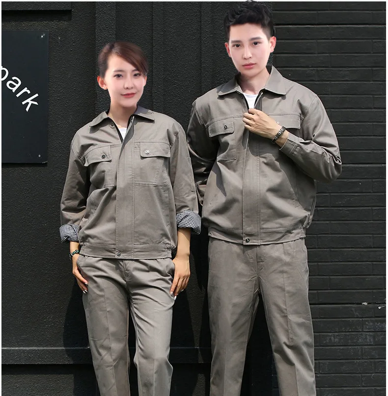 New Working Clothes Set Men Women Reflective Jacket+Pants Autumn winter Machine Repair Welder Workshop Overalls Working Uniforms