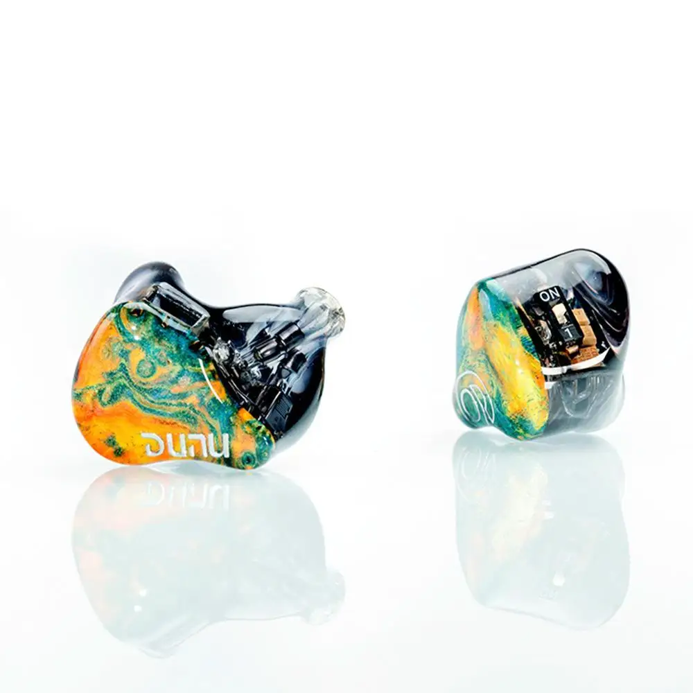 DUNU SA6 6BA Knowles Sonion Drivers Wood Faceplate HiFi Music Monitor Audiophile In ear Earphone Two Tuning Modes 8 Core Cable