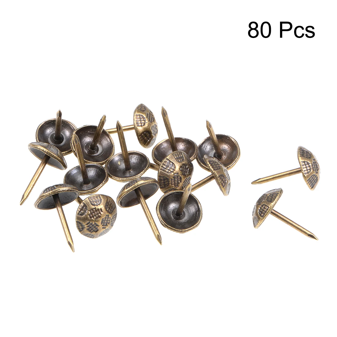Uxcell мебельные гвозди Tacks 11 мм Головка Dia Thumb Push Pins золотой тон 100 шт