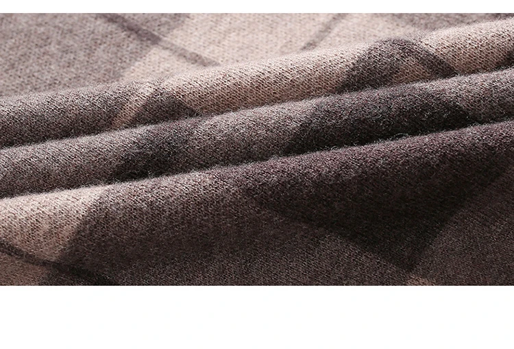 MIACAWOR Brand Wool Sweater Men Casual Plaid Pullover Men Winter Warm Cashmere Pull Homme O-Neck Sueter Hombr Y223