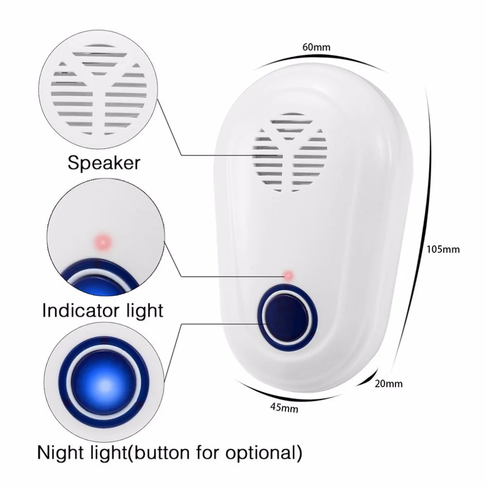 NEW Home Garden Electric Ultrasonic Mosquito Repellent Spider Deterrent Pest Control