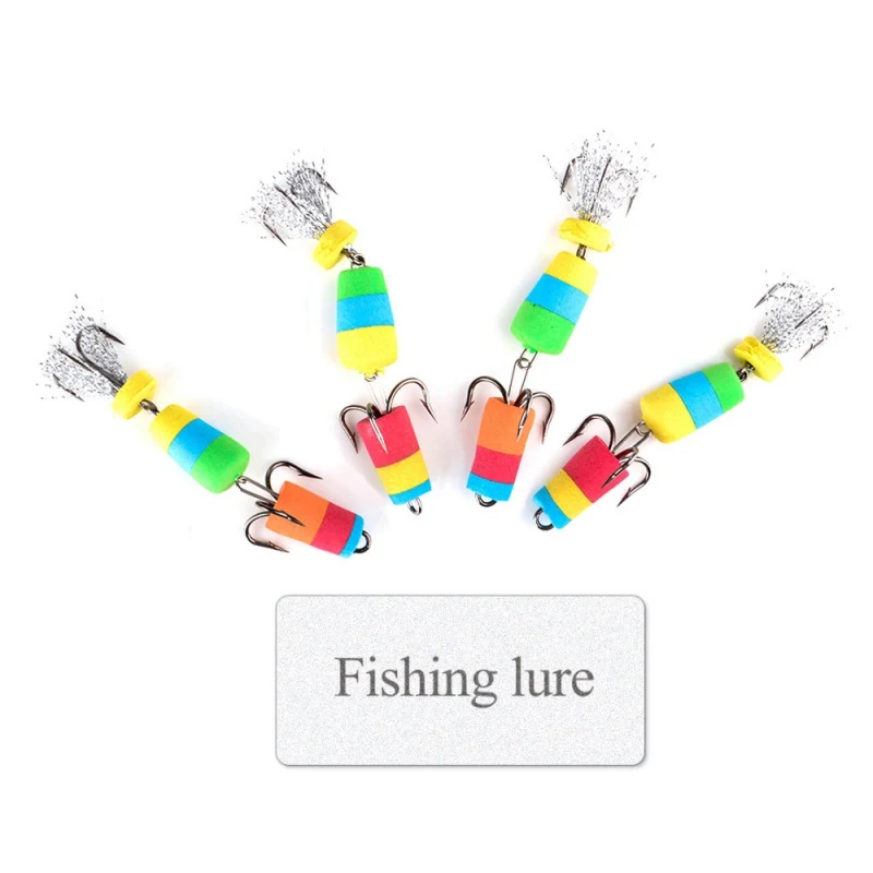  4pcs/set Fishing Lure Swim Bait Soft Lure High Density Foam Fishing Tackle Multicolor Artificial Lu