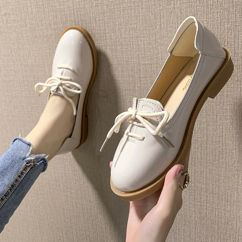 Women Leather Zip Ankle Boot Oxford Round toe Flat Warm Shoes Pointy Toe British Women Leather Zip Ankle Boot Oxford Round toe Flat Warm Shoes Pointy Toe British
