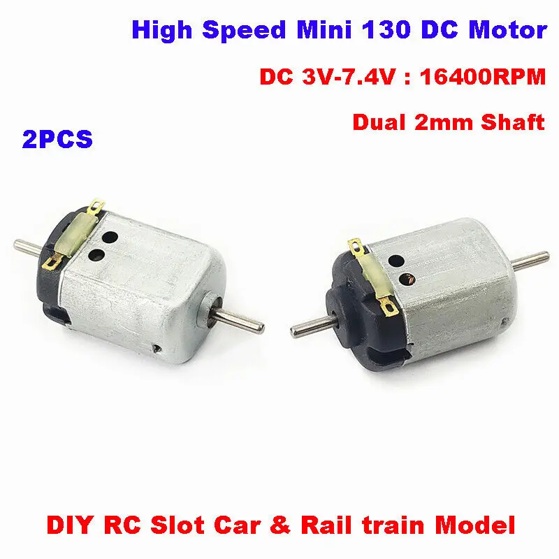 2Pcs Micro 130 DC Motor DC 1.5V 3V 6V 11000RPM Dual Shaft For Car Toy Model DIY 