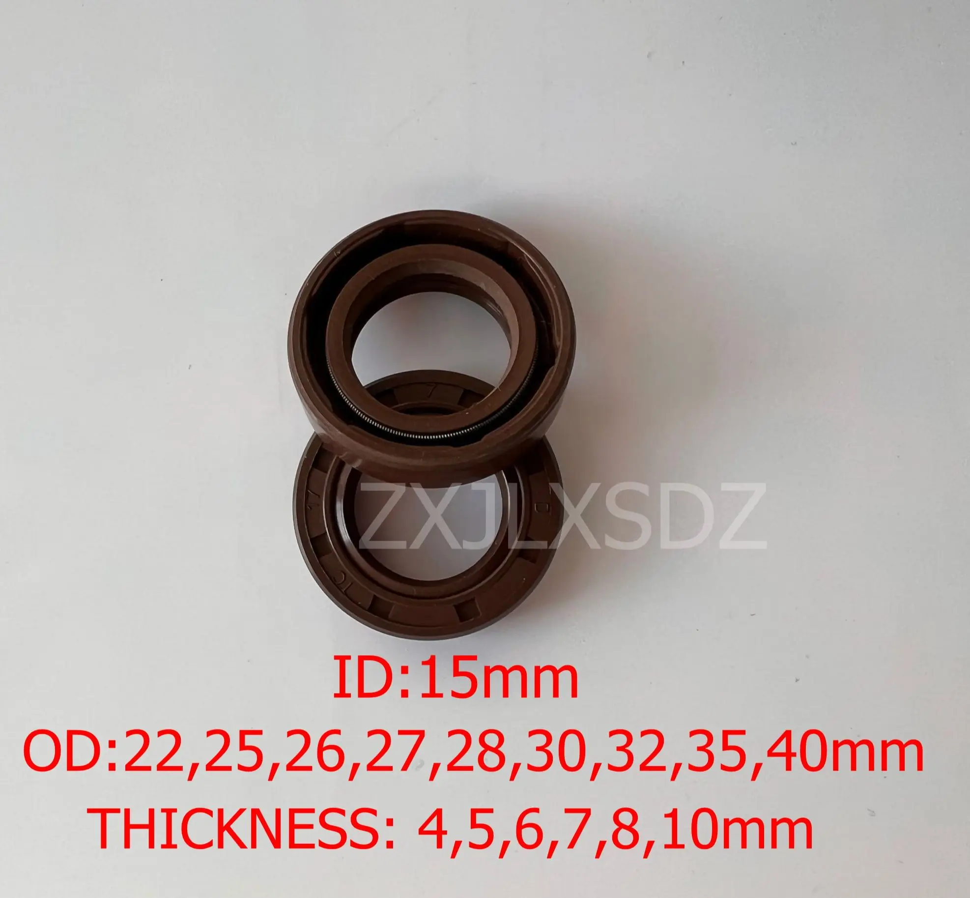 FKM Rubber TC Skeleton Double Lip Oil Seal Gasket 15x22x5 15x25x4 5 7 8 fkm-rubber-tc-skeleton-double-lip-oil-seal-gasket-15x22x5-15x25x4-5-7-8