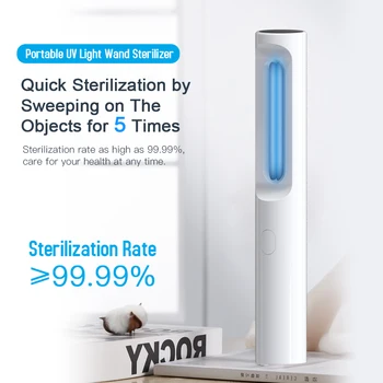 

Portable Ultraviolet Disinfection UV Light Sanitizer Wand Household UV Sterilizer Lamp UVC Germicidal UV Lamp For HomeTravel