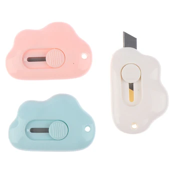 

Cloud Color Mini Portable Utility Knife Paper Cutter Cutting Paper Razor Blade Office Stationery