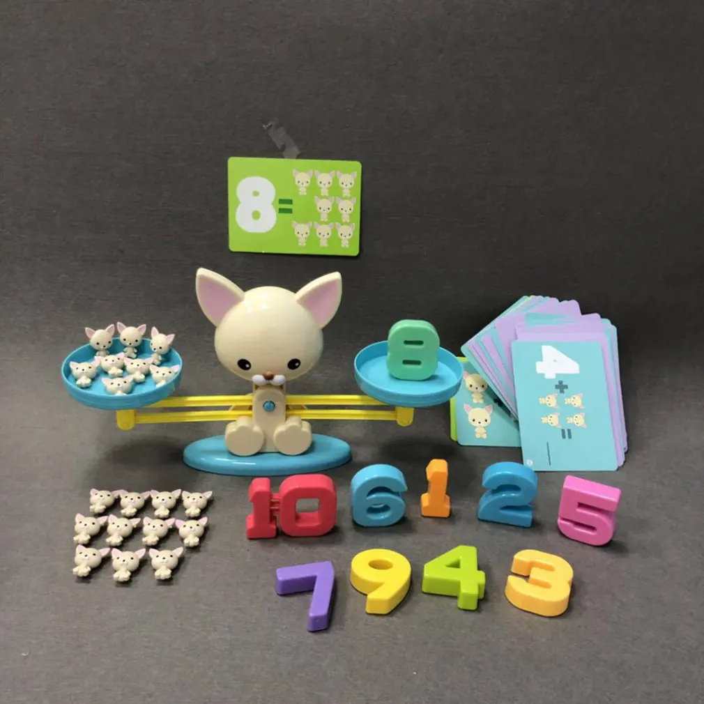 Baby Match Intellige Game Board Toys Monkey Digital Balance Scale Toy Kids Educational Puzzle Toy Addition Subtraction Math Toys