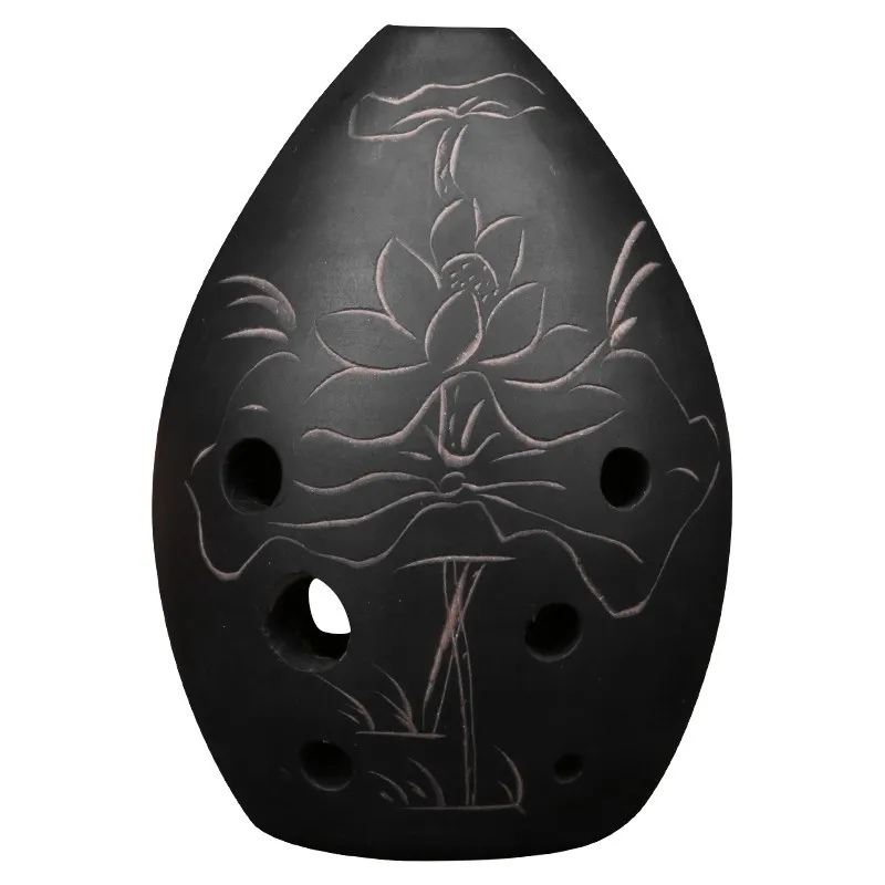 Купить 8 отверстий Ocarina черная глина Xun музыкальный инструмент для детей подарок | Флейта (1005002676845462)