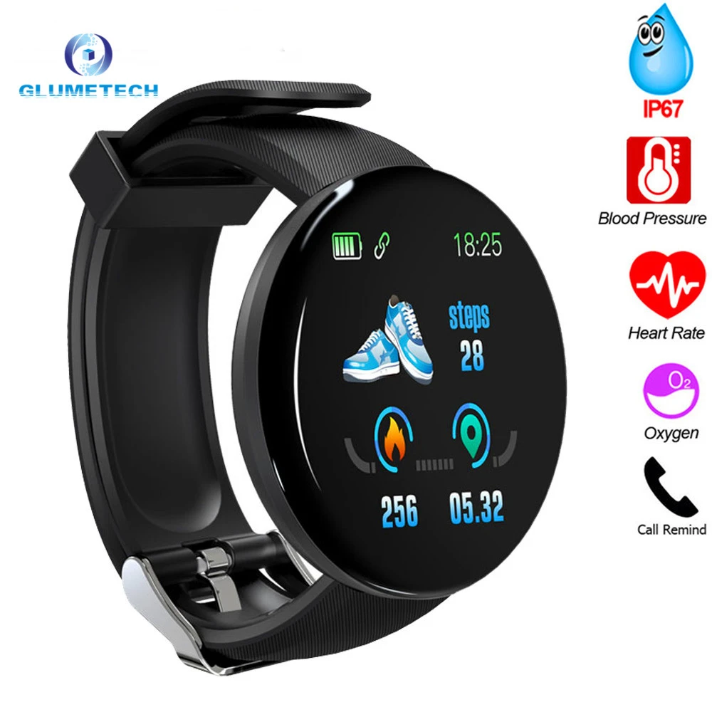 

D18 New Men Smart Watch Heart Rate Blood Pressure Sleep Monitoring Ip67 Waterproof Sports Fitness Smartwatch For Android Ios