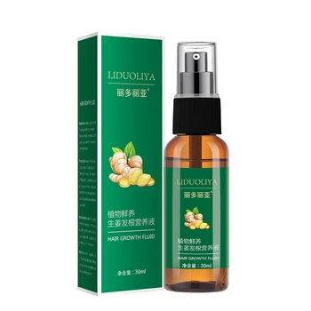 

Ginger Hair Growth Solution Nourish Hair Scalp Anti-fork Hair Regrowth Treatment Product 30ml Hair Supplies--i