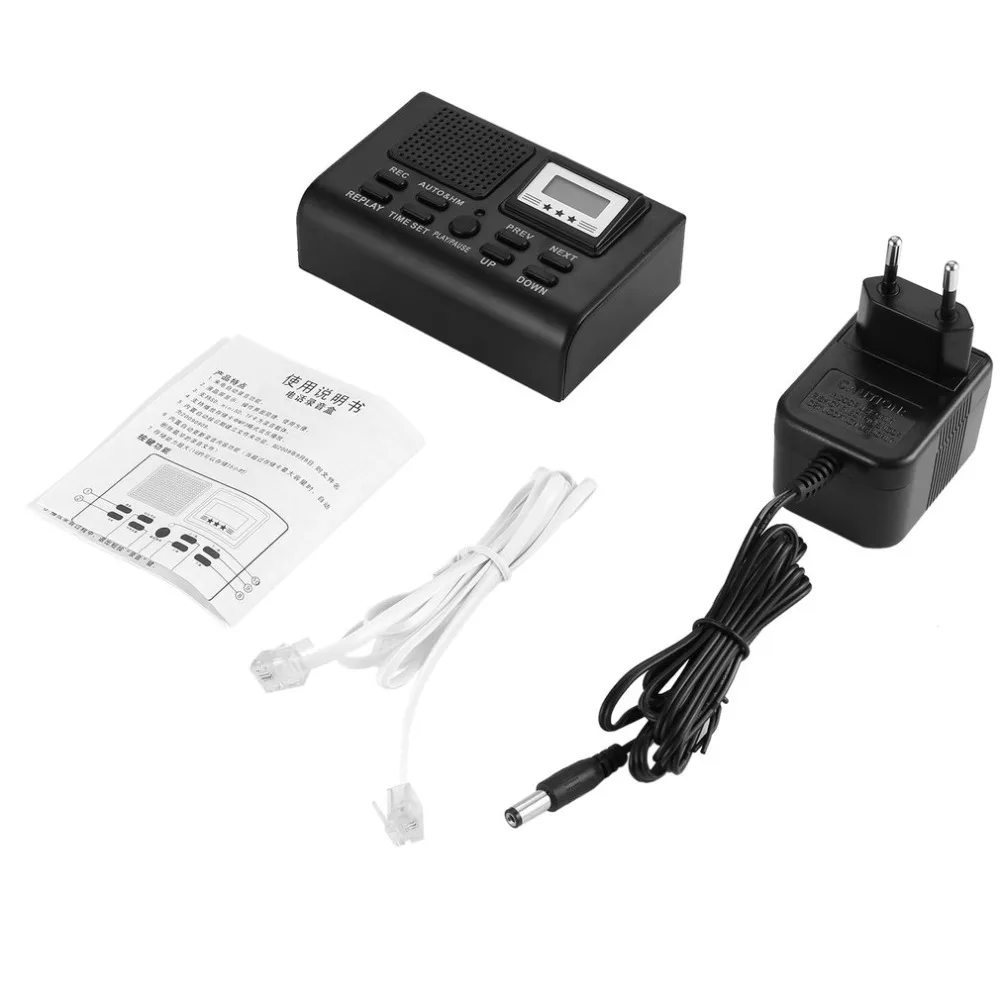 Digital Telephone Recording Box LCD Display Support SD Card Automatic Recording Portable Mini Phone Call Recorder