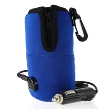 12V Подогреватель бутылочек для еды, молока, воды, напитков, Автомобильный Подогреватель для путешествий, голубой цвет