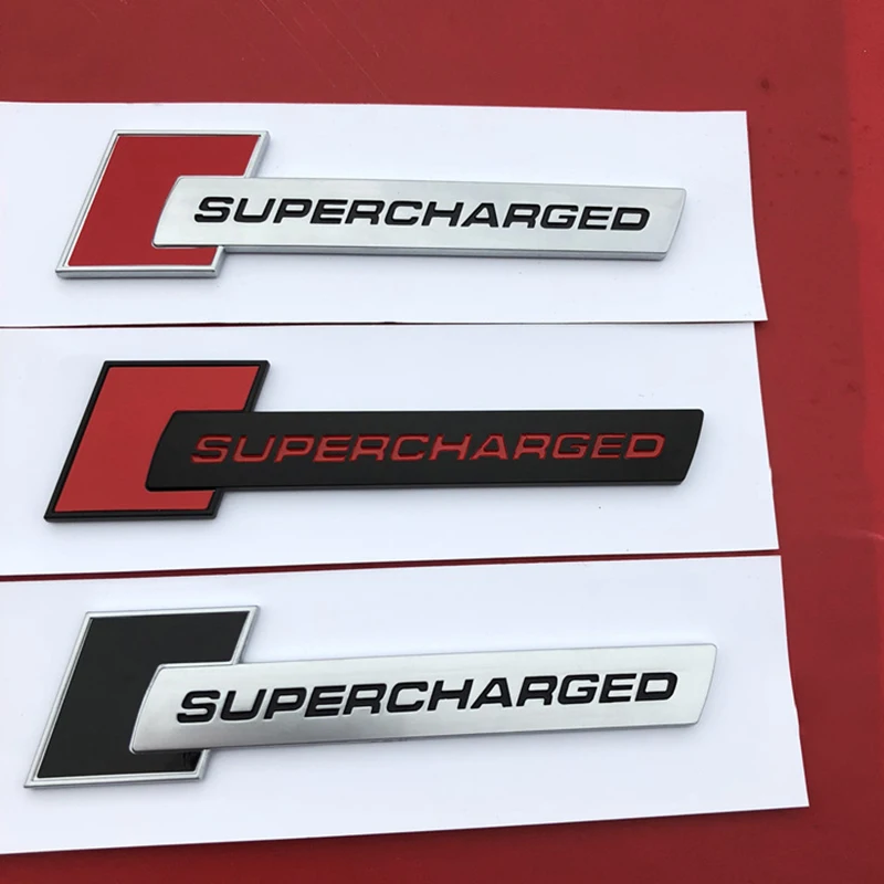 Красно-черный Алмазный Блок, значок, текстовая Эмблема Для Audi SUPERCHARGED A4 A5 A6L Q3 Q5 Q7, автомобильный Стайлинг, багажник, крыло, логотип, наклейка