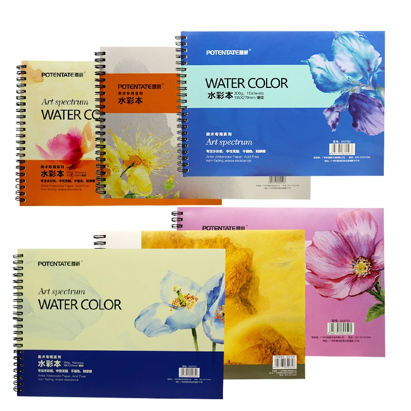 

Watercolor paper 24sheets 300g Artist watercolor paper Sketch Book For Oil Paiting Drawing Diary Creative Notebook Gift