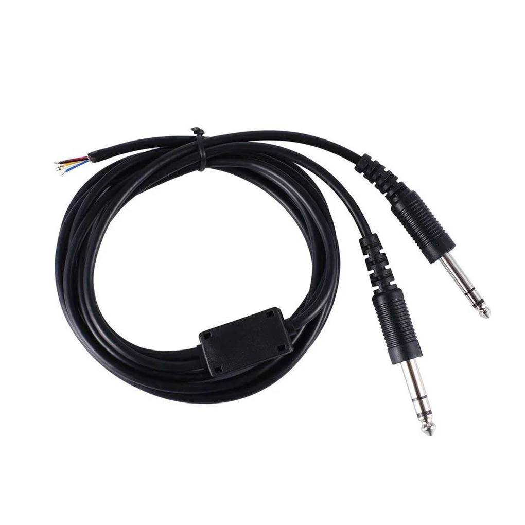 2 Meters Aviation Headset Gold Plated Dual Plug Aircraft Headphones