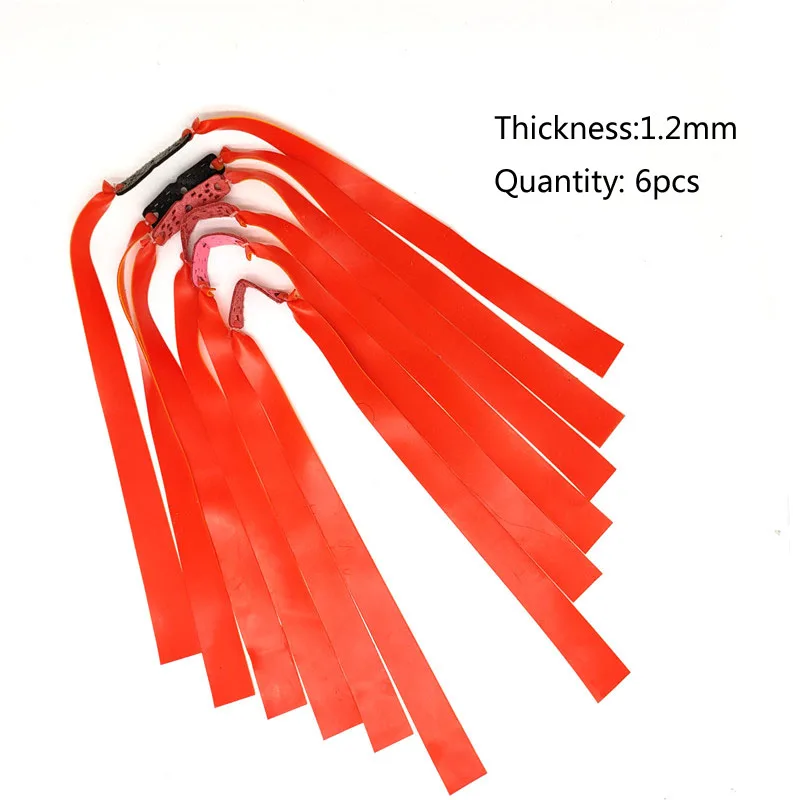 3/6pcs Slingshot Flat Rubber Band Thicknes 0.5-1.2mm Catapult Natural Latex Elastic Resilient Rubber Band Slingshot Accessories slingshot rubber band