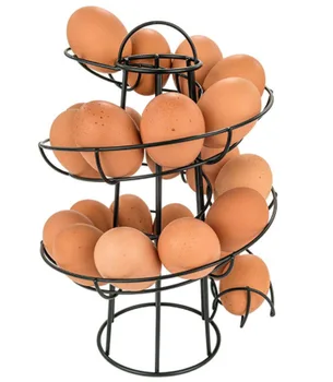 

Egg Deluxe Spiraling Dispenser Rack Basket Storage Space Large Capacity Egg Case Holder Box Container Egg Racks Shelf
