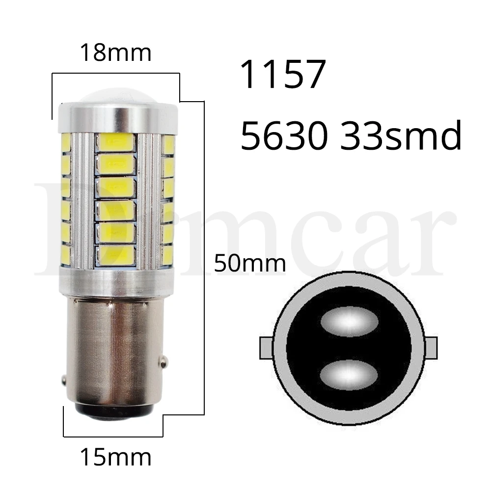 White Red Yelow 1156 BA15S 1157 BAY15D 7443 3157 P21 33SMD 5730 Car Brake Light Tail Lamps Turn Signal Auto Rear Reverse Bulbs (9)