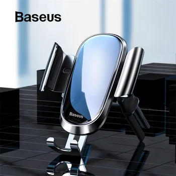 

Baseus Car Phone Holder For iPhone XR Round Air Vent Mount Gravity Mobile Phone Holder Clip Cell Stand Support For Samsung