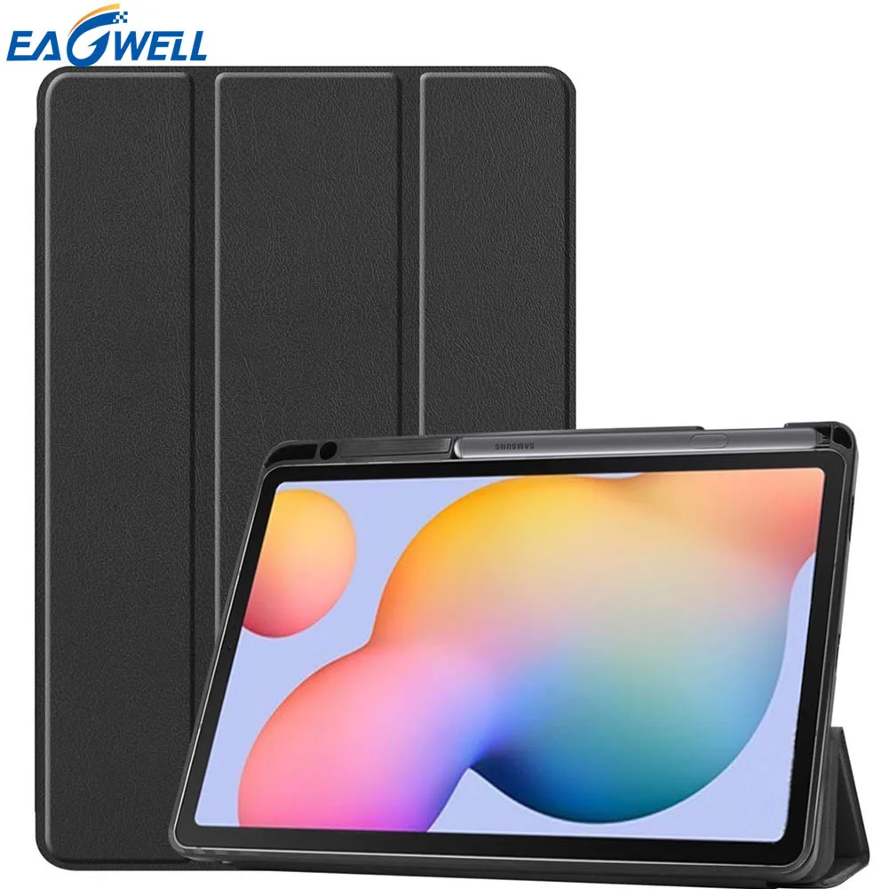 Чехол для Samsung Tab S6 Lite 10 4 дюйма P610 P615 умный чехол-подставка из искусственной кожи