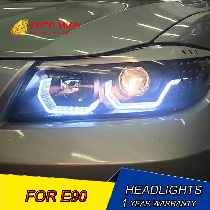 Car Styling Led Hid Led E90 Headlights Case For Bmw E90 05 12 E90 Headlight Bi Xenon Lens Low Beam Car Light Assembly Aliexpress