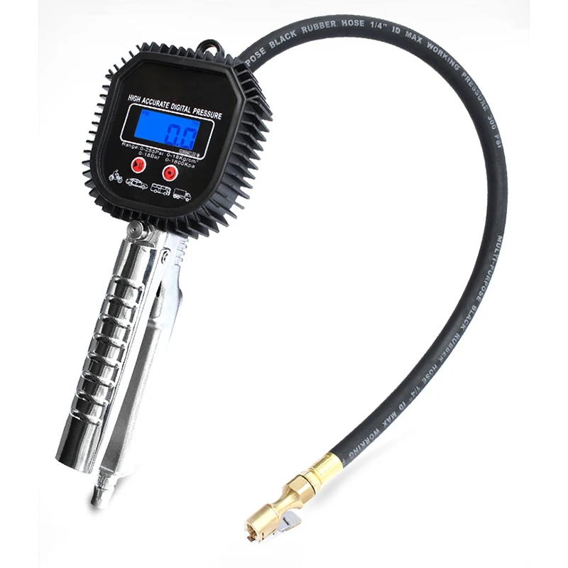 

Multi-Functional Digital Tire Gauge High Precision Tire Nozzle Car Tire Pressure Table with Numbers Detection Monitoring In