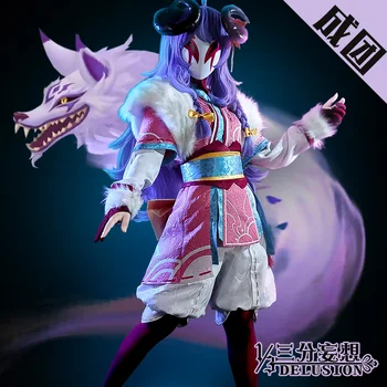 

2020 New Arrived LOL Spirit Blossom Kindred Eternal Hunters cosplay costume