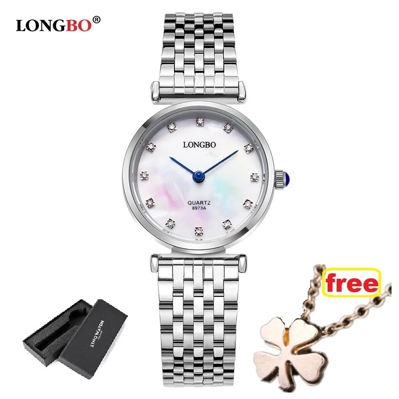 WOMAN SW--BOX Longbo модный бренд Роскошные пары часы в деловом стиле для влюбленных мужчин и женщин водонепроницаемые кварцевые амулеты аналоговые наручные часы 8973 - Цвет: WOMAN SW--BOX