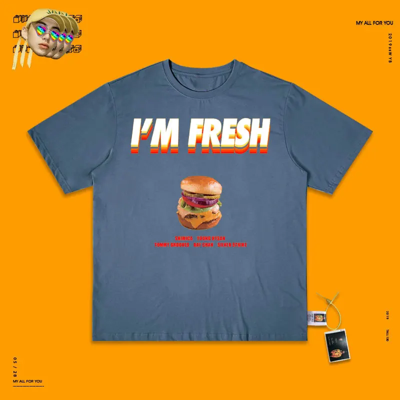 My Life Hamburger I'm Fresh Hip-Hop Evil Do Matcha Green Basics, верхняя одежда без подкладки, женская пуховая одежда, не хватает
