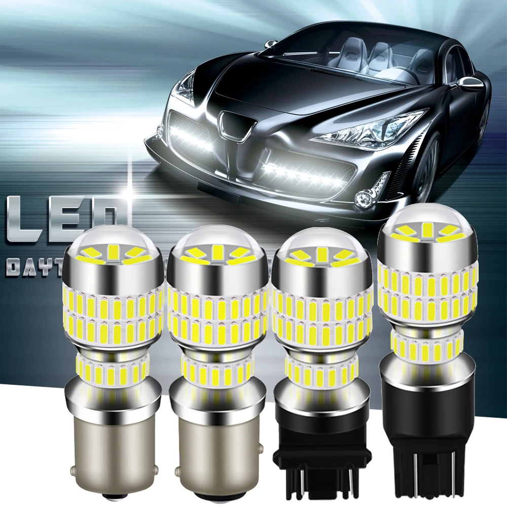 2x Canbus aucune erreur 1156 P21W LED ampoule 3157 7443 voiture feux diurnes DRL pour VW Volkswagen Passat B7 2011 2012 2013 2014