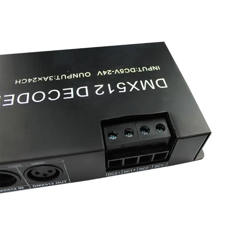 24 канальный RGB DMX 512 декодер с цифровым дисплеем 72A диммер драйвер pwm RGB контроллер DMX с RJ45 входным DC5V-24V