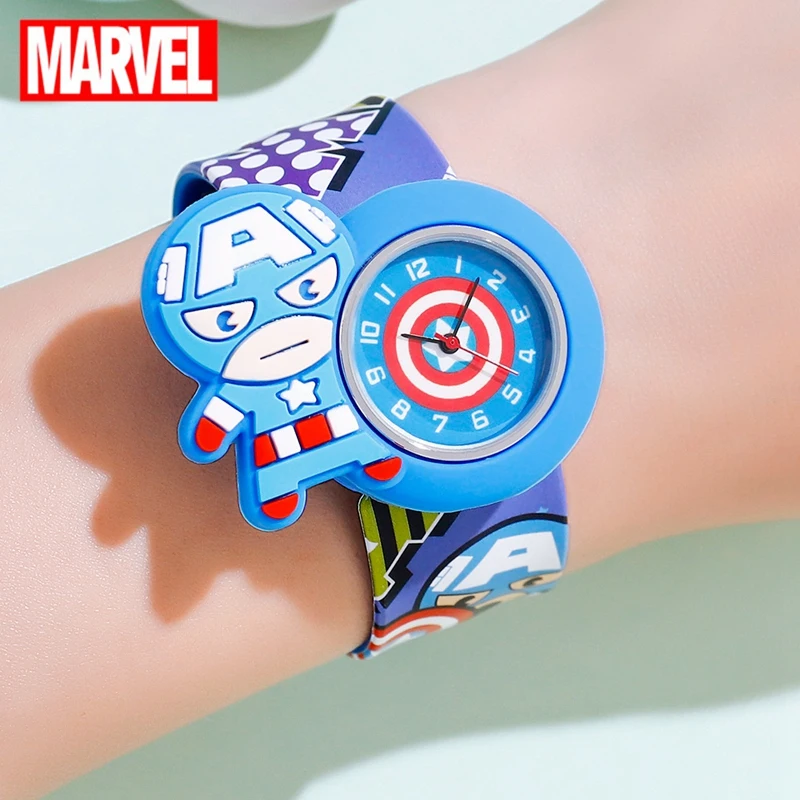 MARVEL Avengers Kids Slap Watch Luxury Soft Silicone Strap Child Quartz Watch Waterproof Boy Cartoon Amazing Wristwatches Clocks afbeelding