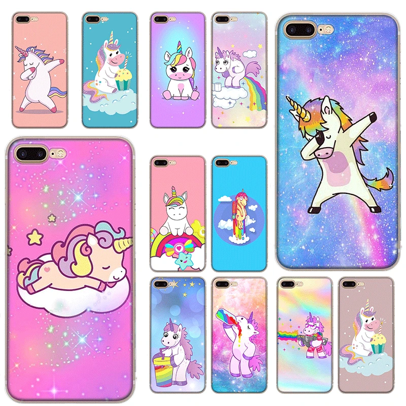 Desxz жесткий чехол для телефона iPhone X XS Max XR 6 6S 7 8 Plus 5 5S SE Unicornio Arcoiris Png милый защитный |