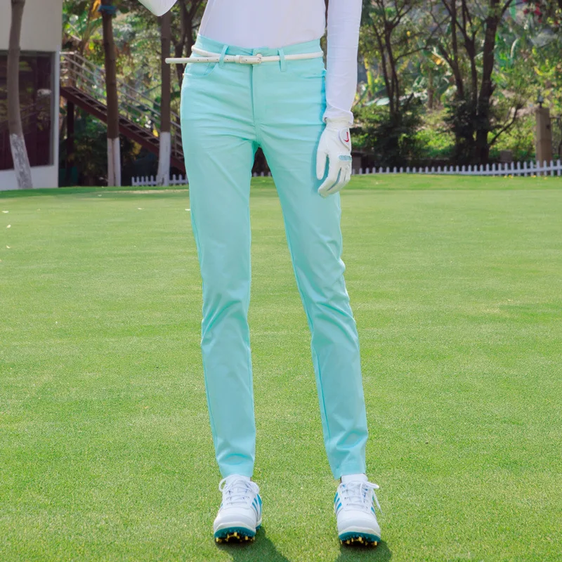 Women Summer Golf Pant Spring Golf/Tennis Pants High Elastic Slim Trouser Ladies Slim Solid