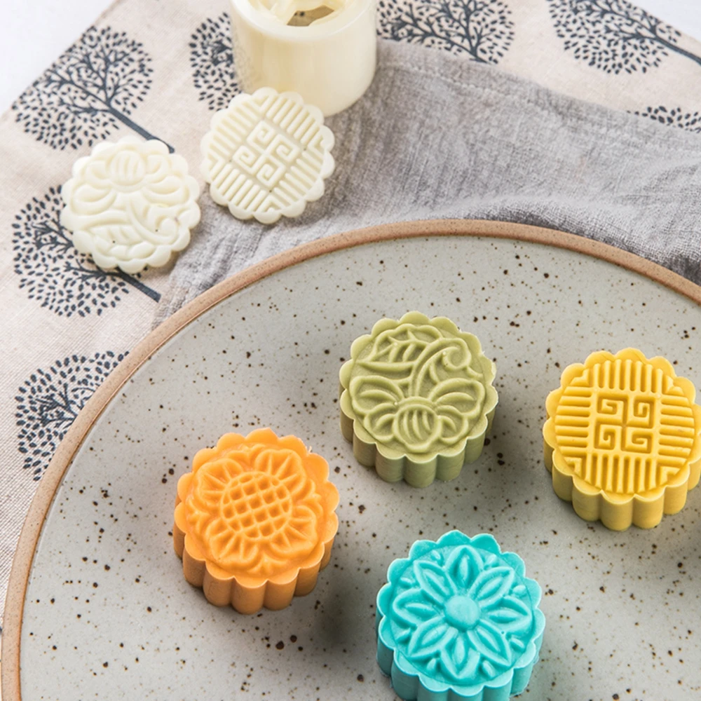 Bakery Molds Moon Cake Tool Cookie Flower Stamp Mooncake Mold Kitchen Accessories Ma'amoul Oriental Pastry Mould Form for Baking