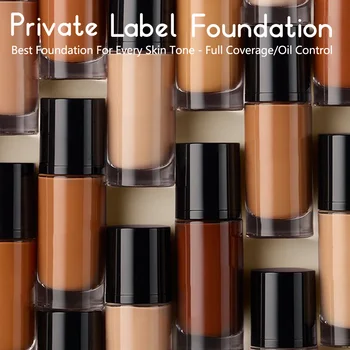 

8 colors best foundation can private label if meet minimum offer free sample matte works for every skin tone oil control