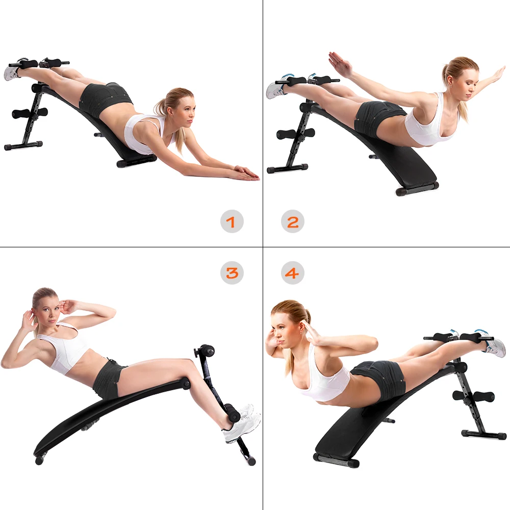 OneTwoFit скамья Пресс тренажерный зал Abdominales складной сидят на шнуровке
