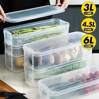 

Kitchen Transparent PP Storage Box Grains Beans Storage Contain Sealed Home Organizer Food Container Refrigerator Storage Boxes