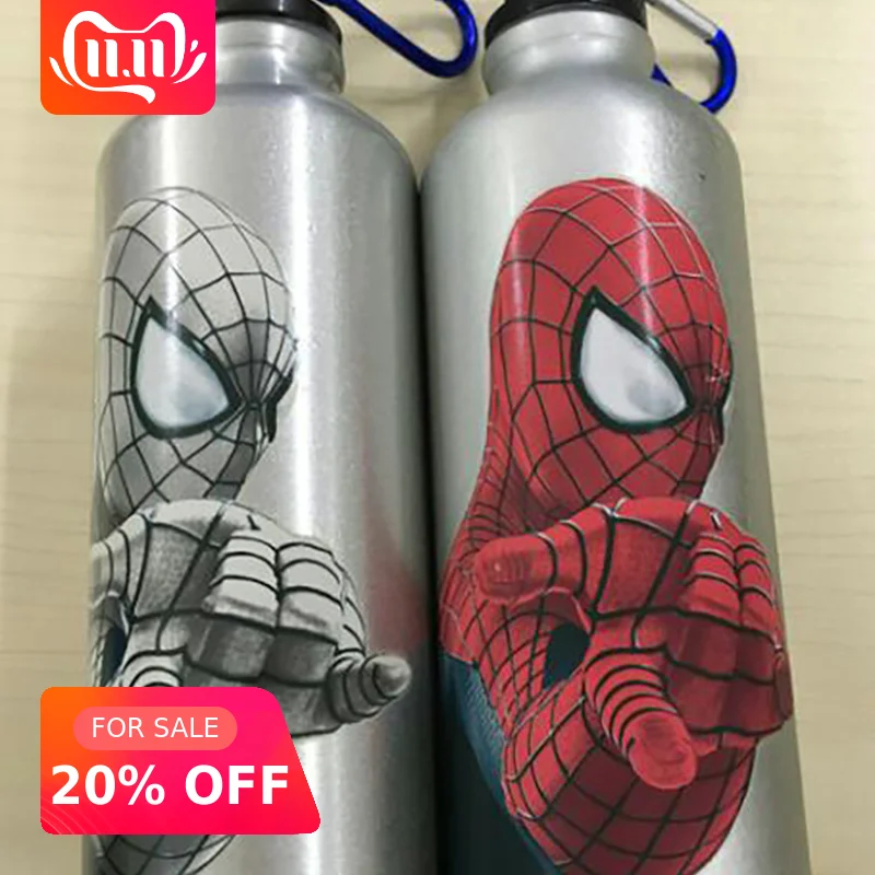 

Cold color changing spider man Water Bottle outdoor Exercise Sports Water Bottles Drinking Aluminum Material Easy to Carry