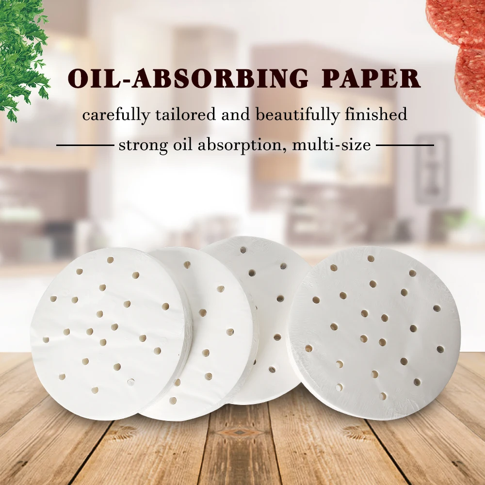 

ITOP 150mm Oil Absorbing Paper 400pcs/Set Suitable For 150mm Hamburger Press Machine Food Grade Material Burger Patty Paper