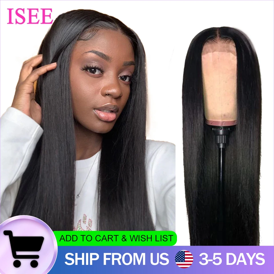 HOT SALES! Malaysian Straight Wigs For Women 180% Density 4x4 Lace Closure Wig Lace human hair wigs 13x4 Lace Front wig Human Hair Wigs