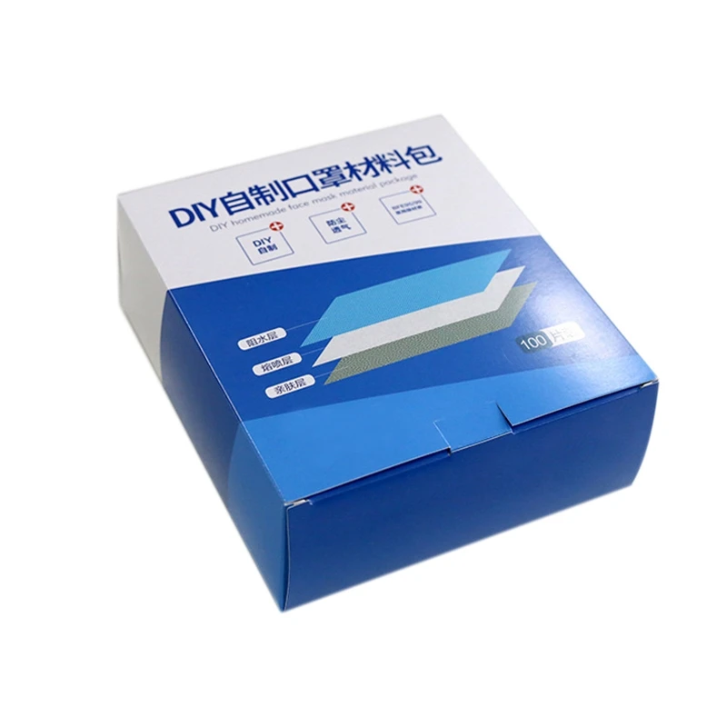 

100Pcs/Lot DIY Homemade Face Mask Material Pockoge Three Non-Woven Mask Disposable Mask